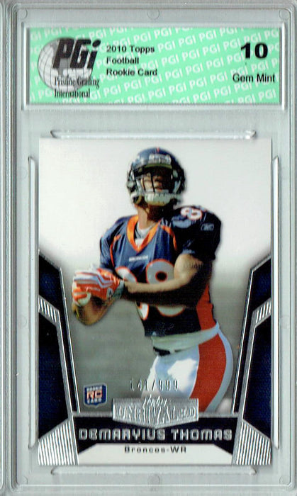 Demaryius Thomas 2010 Topps Unrivaled #116 #141/999 Made Rookie Card PGI 10