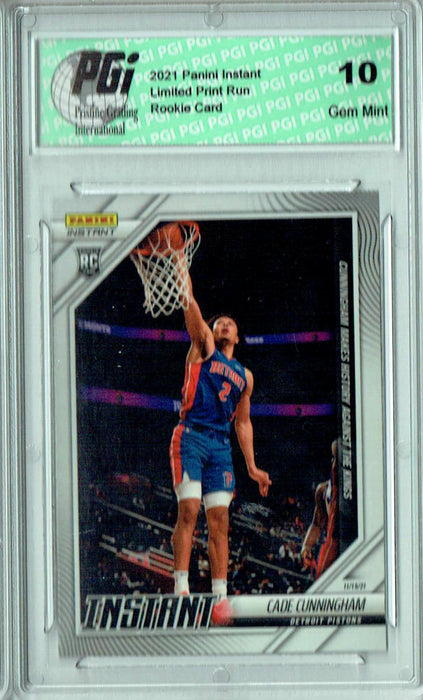 Cade Cunningham 2021 Panini Instant #40 Low Print Run: 1/463 Rookie Card PGI 10