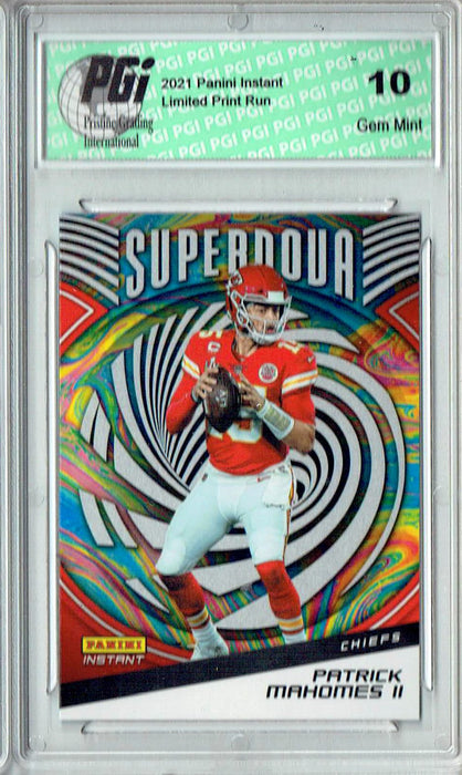 Patrick Mahomes II 2021 Panini Instant #S11 Supernova 1/3357 Made SP Card PGI 10