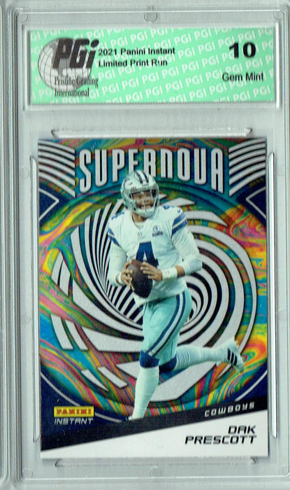 Dak Prescott 2021 Panini Instant #S7 Supernova 1/3357 Made Rare SP Card PGI 10