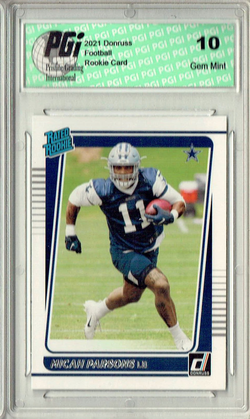 Micah Parsons 2021 Donruss Football #331 Dallas Cowboys Rookie Card PGI 10