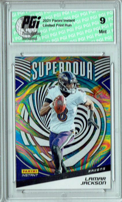 PGI 9 Lamar Jackson 2021 Panini Instant #S2 Supernova 1/3357 Made Trading Card