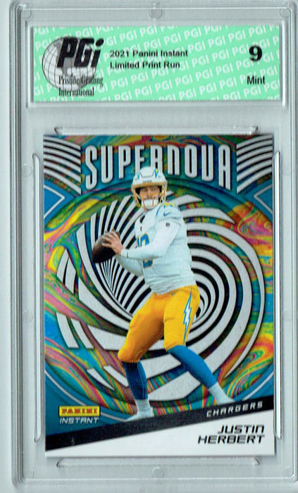 PGI 9 Justin Herbert 2021 Panini Instant #S12 Supernova 1/3357 Made Rare Card