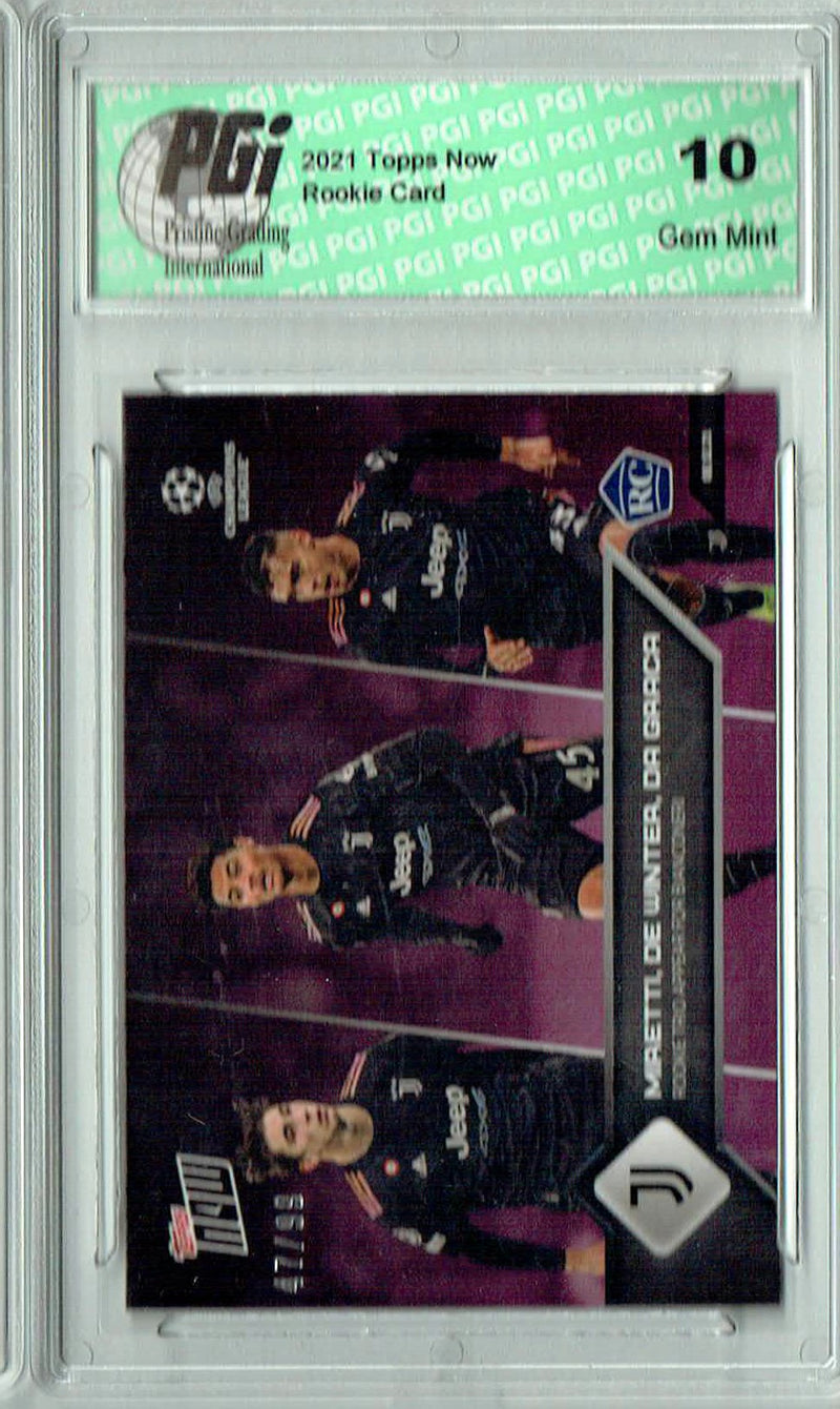 Miretti De Winter Da Graca 2021 Topps Now #96 Purple #47/99 Rookie Card PGI 10