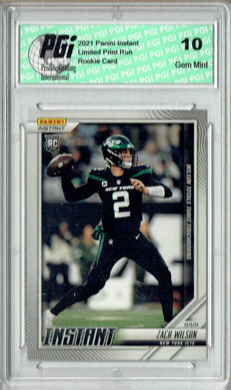 Zach Wilson 2021 Panini Instant #124 Print Run: Just 242 Made Rookie Card PGI 10