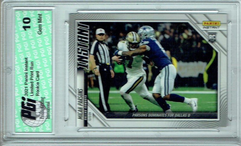 Micah Parsons 2021 Panini Instant #122 Print Run: 336 Made! Rookie Card PGI 10