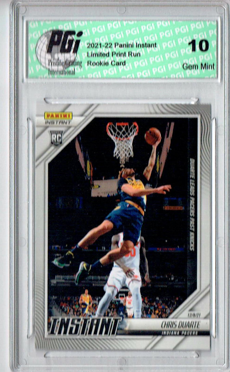 Chris Duarte 2021 Panini Instant #51 Print Run: 1 of 173 Made Rookie Card PGI 10