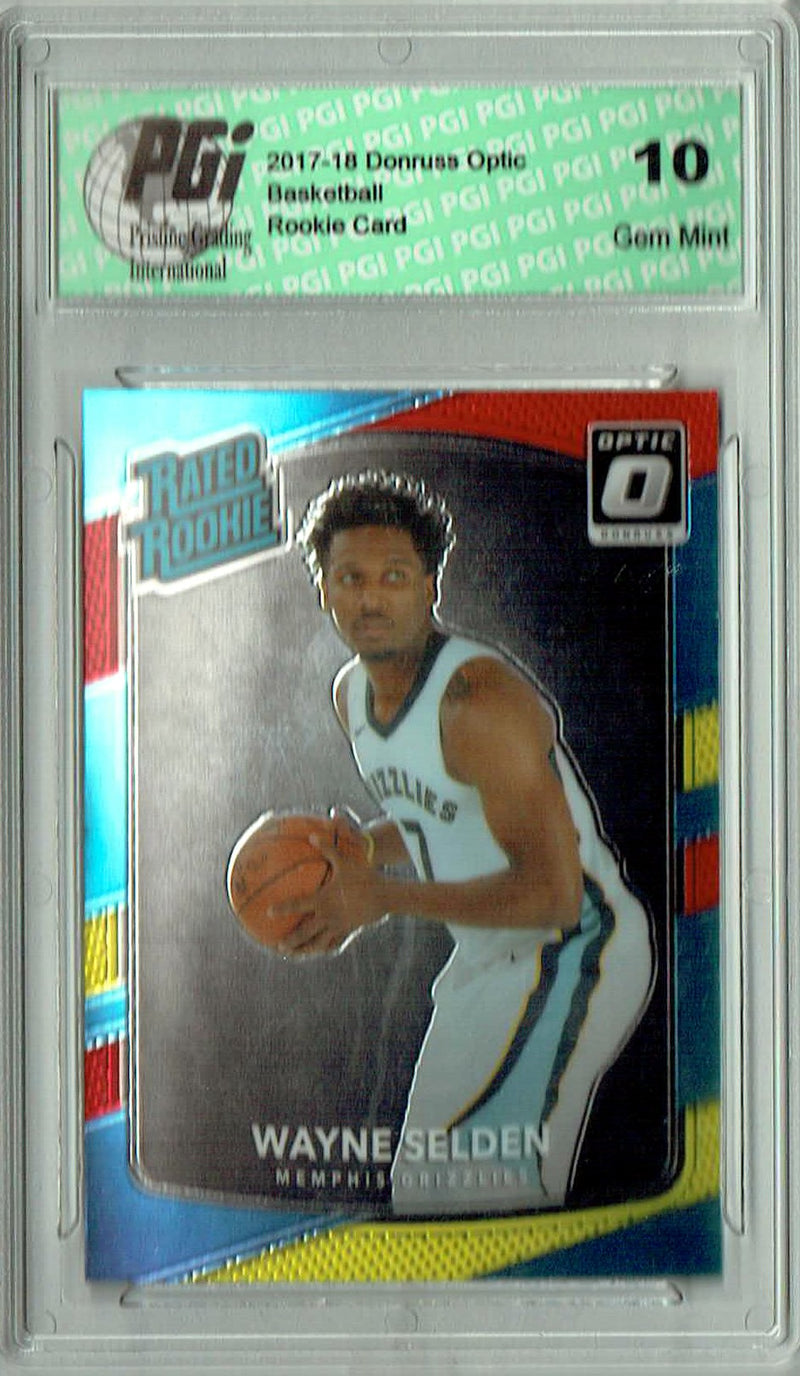 Wayne Selden 2017 Donruss Optic #153 Red & Yellow Rookie Card PGI 10
