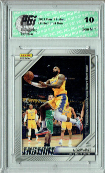 LeBron James 2021 Panini Instant #50 Print Run: 1/193 Made Trading Card PGI 10