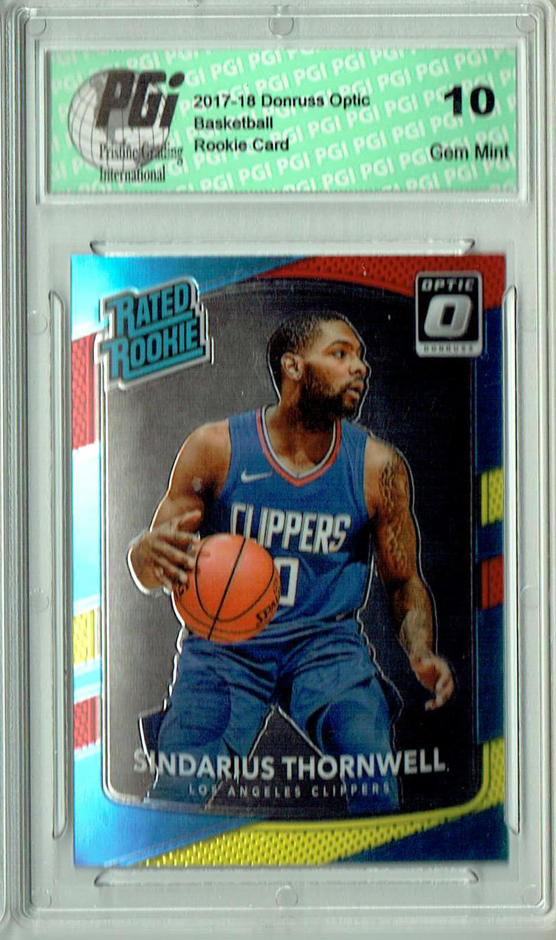 Sindarius Thornwell 2017 Donruss Optic #194 Red & Yellow Rookie Card PGI 10