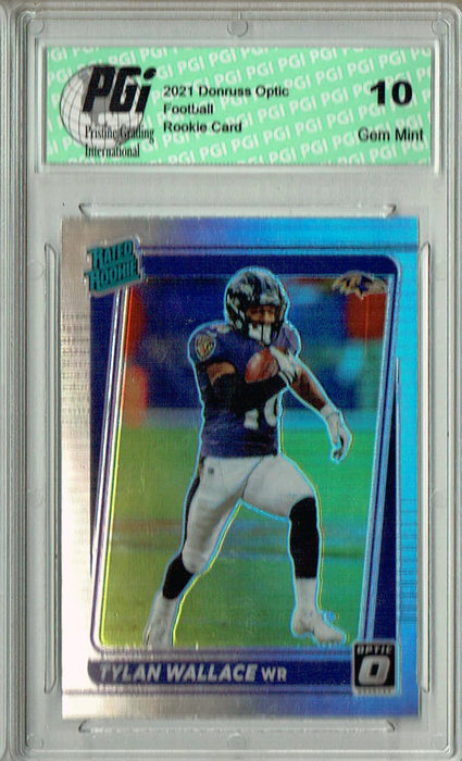Tylan Wallace 2021 Donruss #P-274 Optic Preview Holo Rookie Card PGI 10
