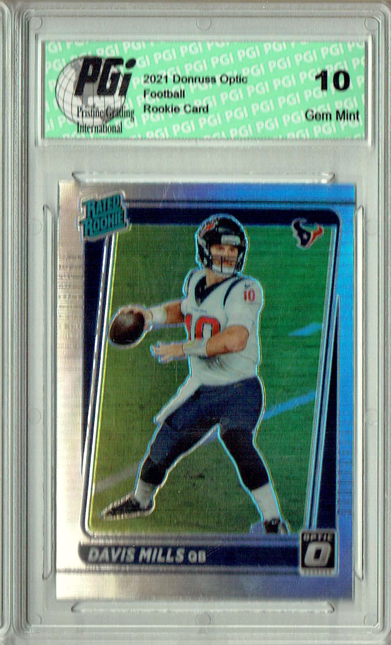 Davis Mills 2021 Donruss #P-273 Optic Preview Holo Rookie Card PGI 10