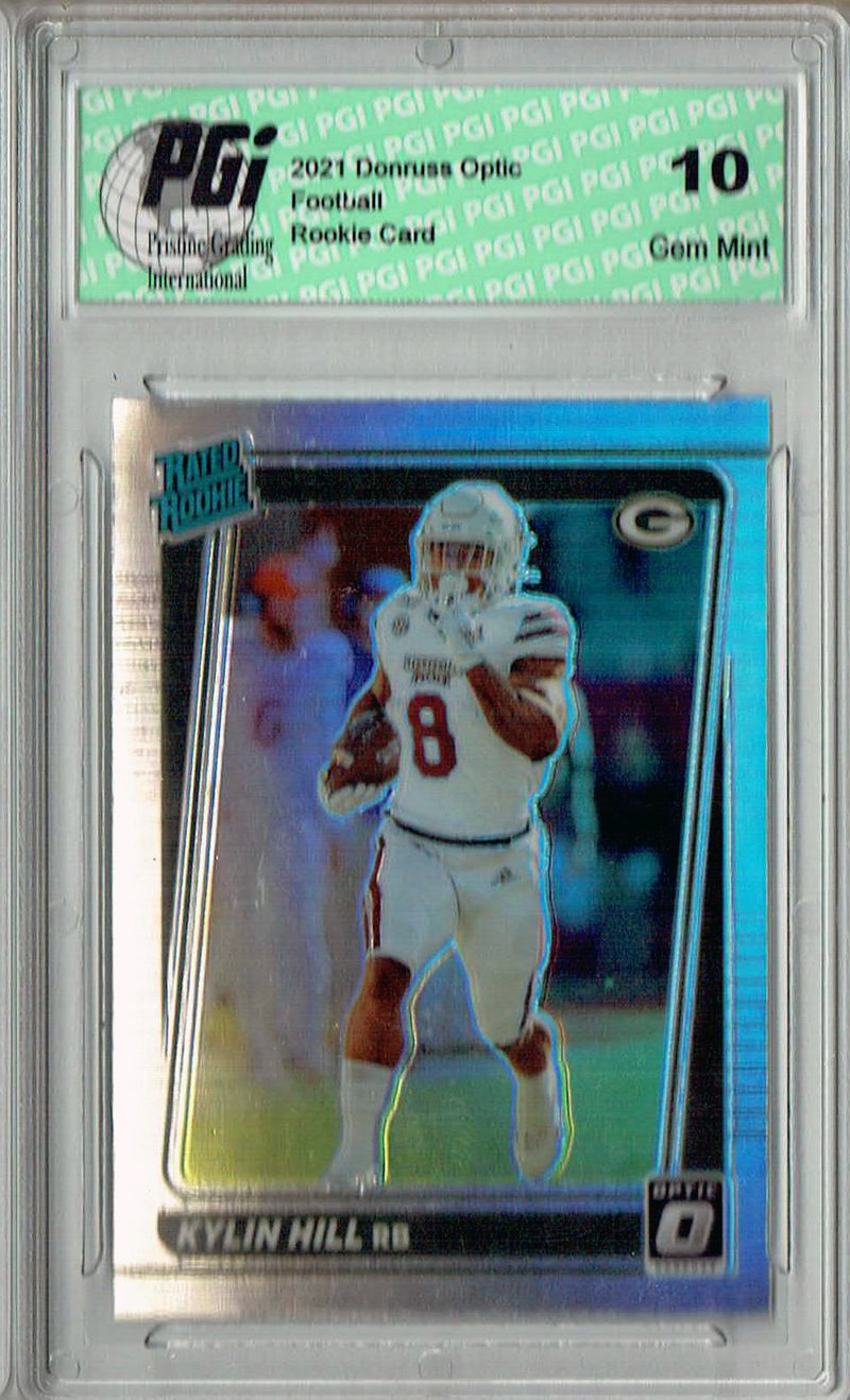 Kylin Hill 2021 Donruss #P-295 Optic Preview Holo Rookie Card PGI 10