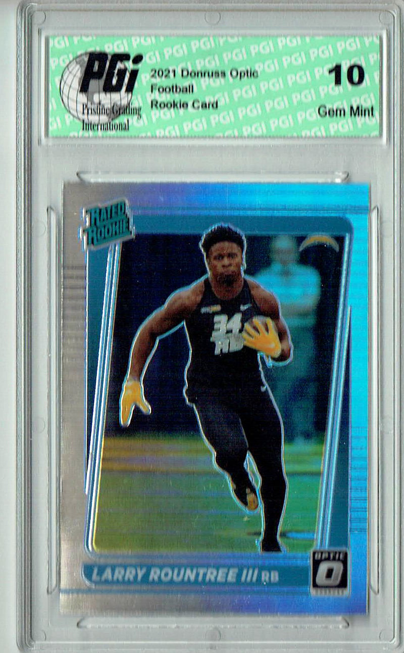 Larry Rountree III 2021 Donruss #P-296 Optic Preview Holo Rookie Card PGI 10