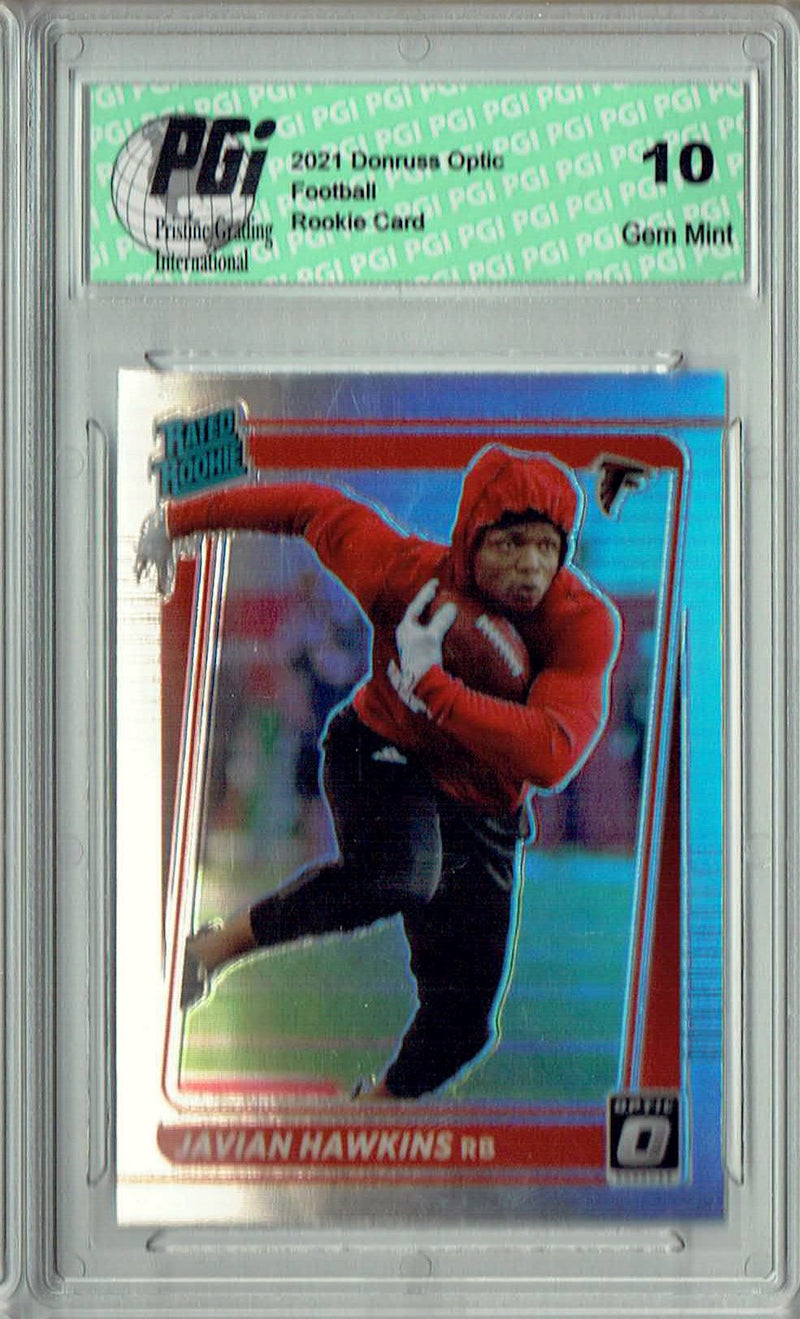 Javian Hawkins 2021 Donruss #P-294 Optic Preview Holo Rookie Card PGI 10