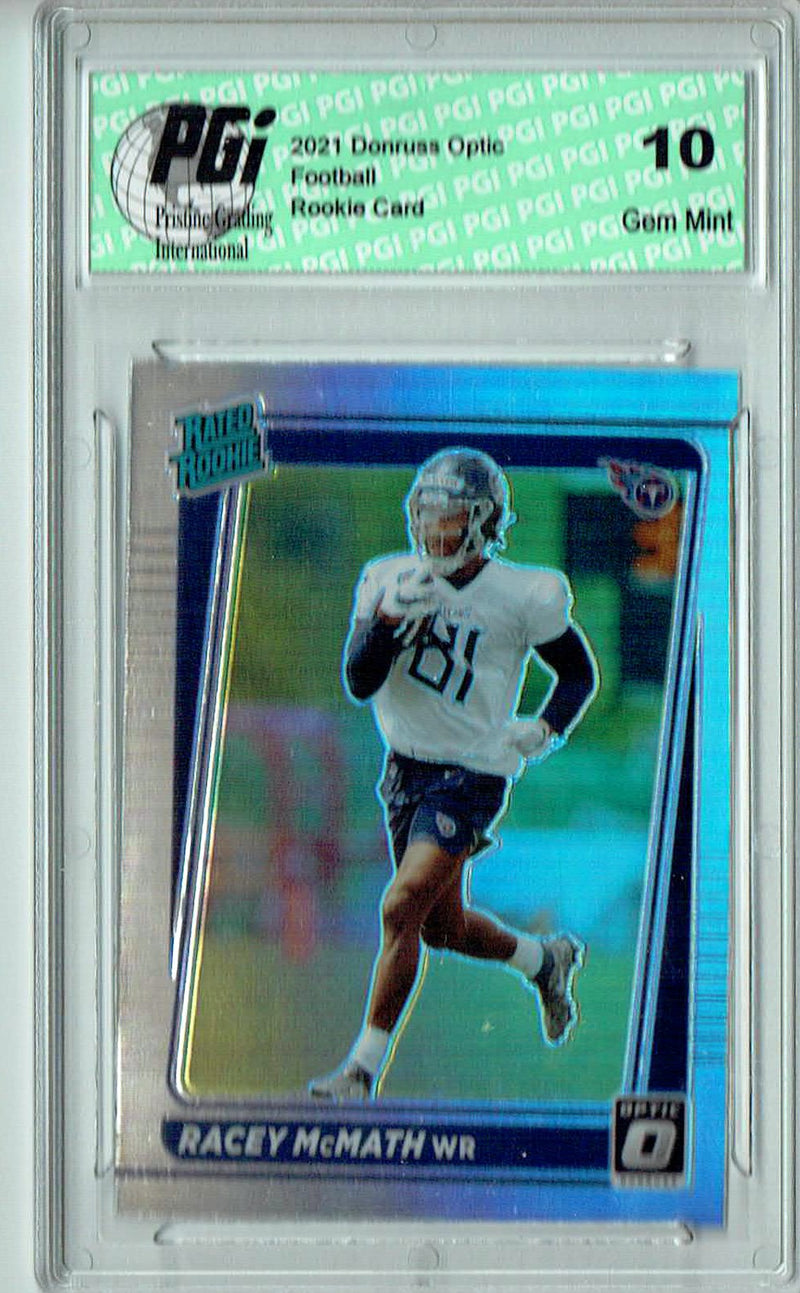 Racey McMath 2021 Donruss #P-316 Optic Preview Holo Rookie Card PGI 10