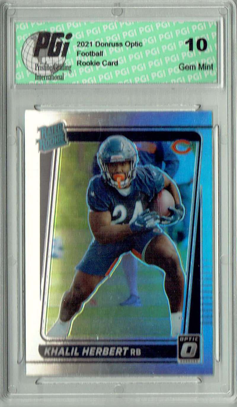 Khalil Herbert 2021 Donruss #P-318 Optic Preview Holo Rookie Card PGI 10
