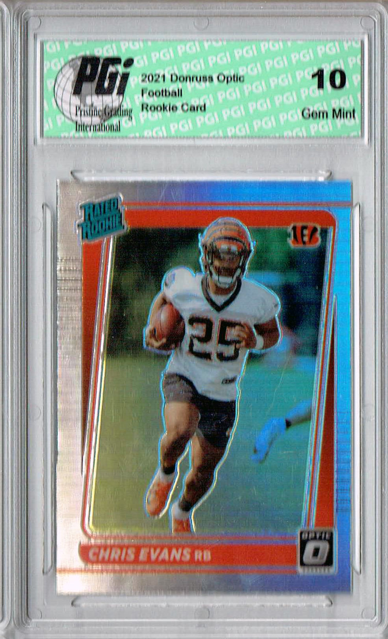 Chris Evans 2021 Donruss #P-314 Optic Preview Holo Rookie Card PGI 10