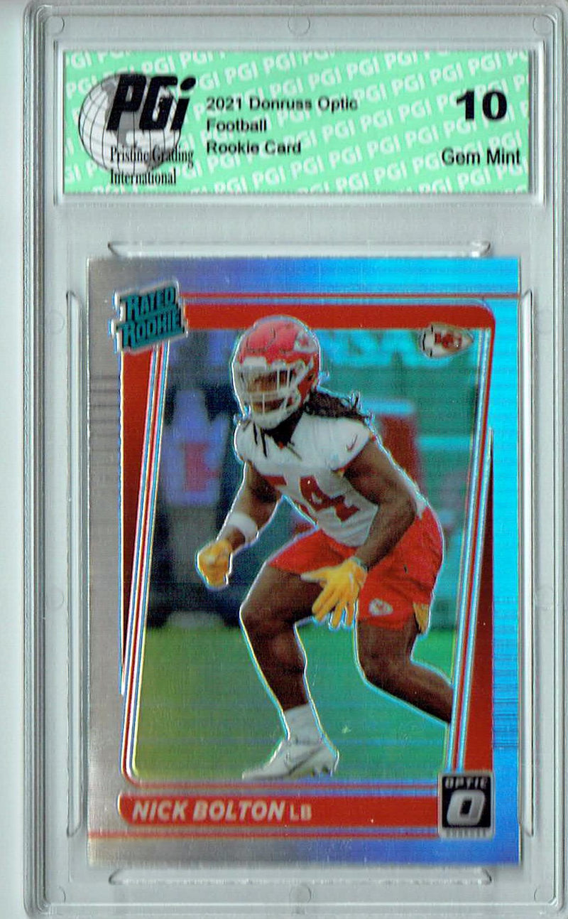 Nick Bolton 2021 Donruss #P-324 Optic Preview Holo Rookie Card PGI 10