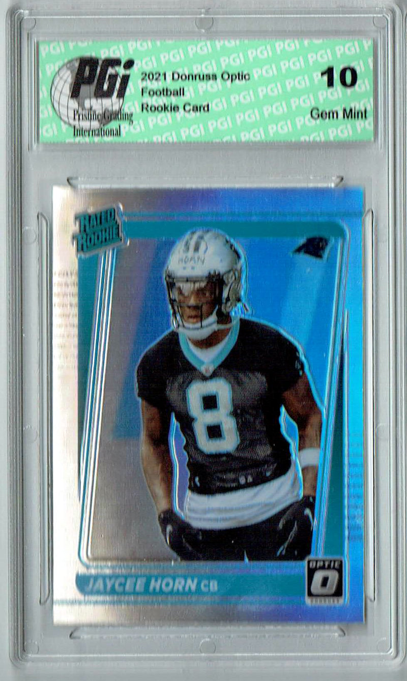 Jaycee Horn 2021 Donruss #P-329 Optic Preview Holo Rookie Card PGI 10