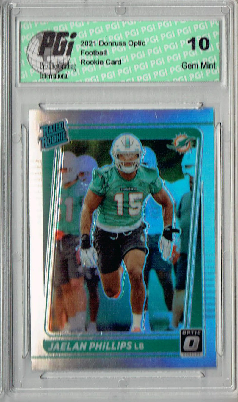 Jaelan Phillips 2021 Donruss #P-336 Optic Preview Holo Rookie Card PGI 10