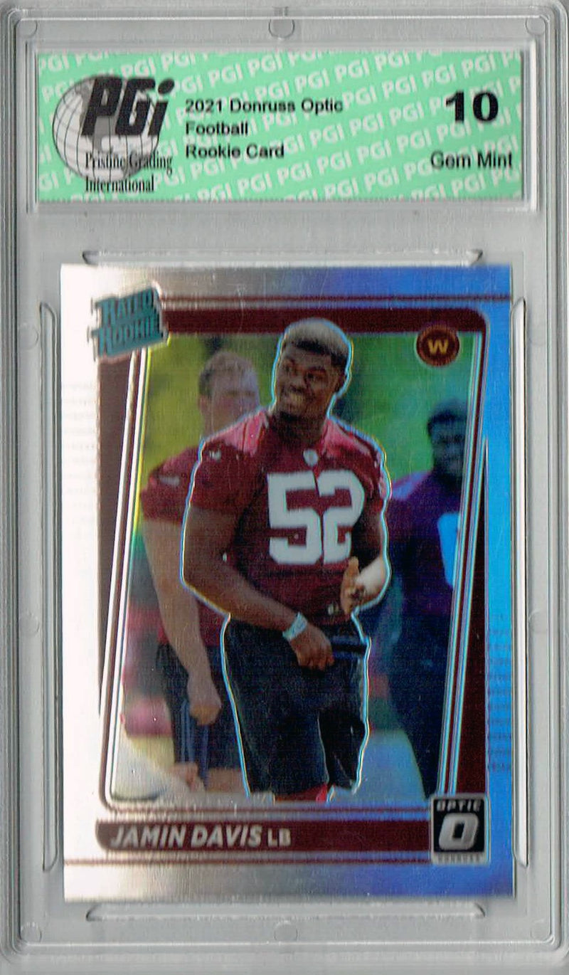 Jamin Davis 2021 Donruss #P-337 Optic Preview Holo Rookie Card PGI 10