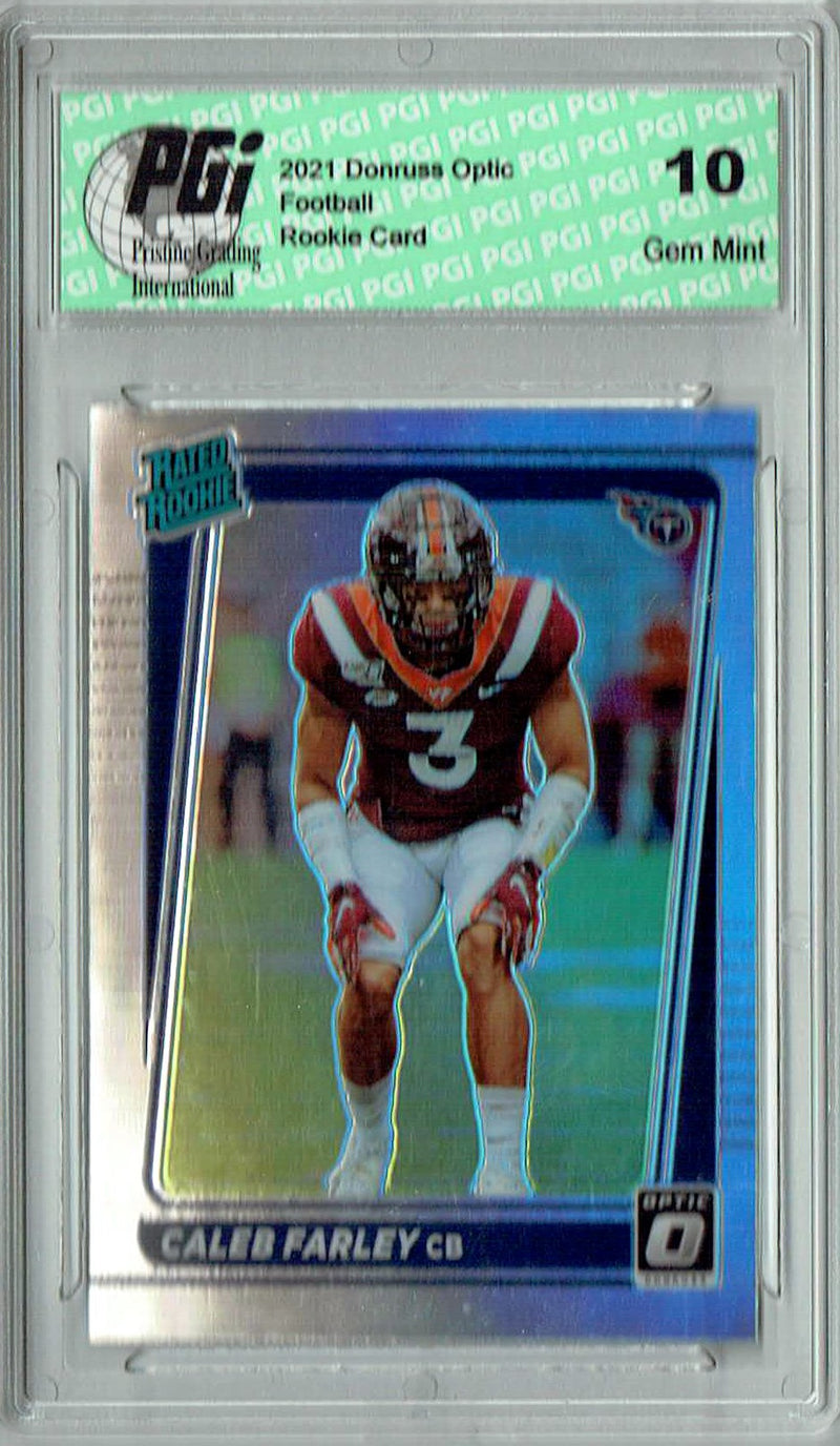 Caleb Farley 2021 Donruss #P-339 Optic Preview Holo Rookie Card PGI 10