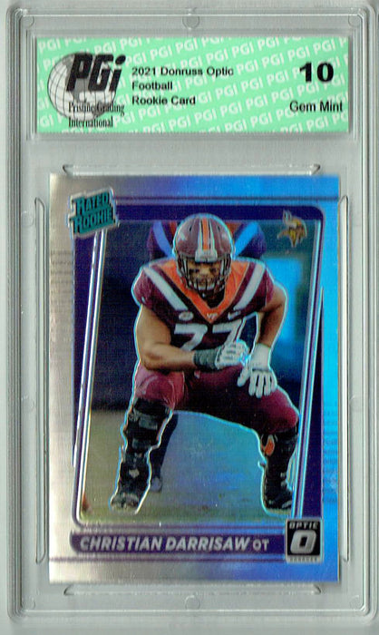 Christian Darrisaw 2021 Donruss #P-340 Optic Preview Holo Rookie Card PGI 10
