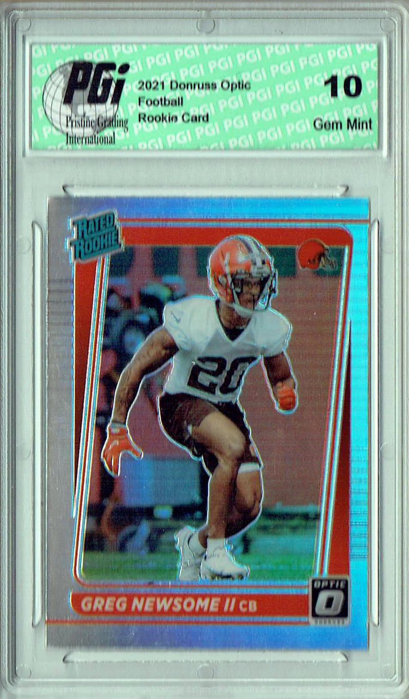 Greg Newsome II 2021 Donruss #P-341 Optic Preview Holo Rookie Card PGI 10