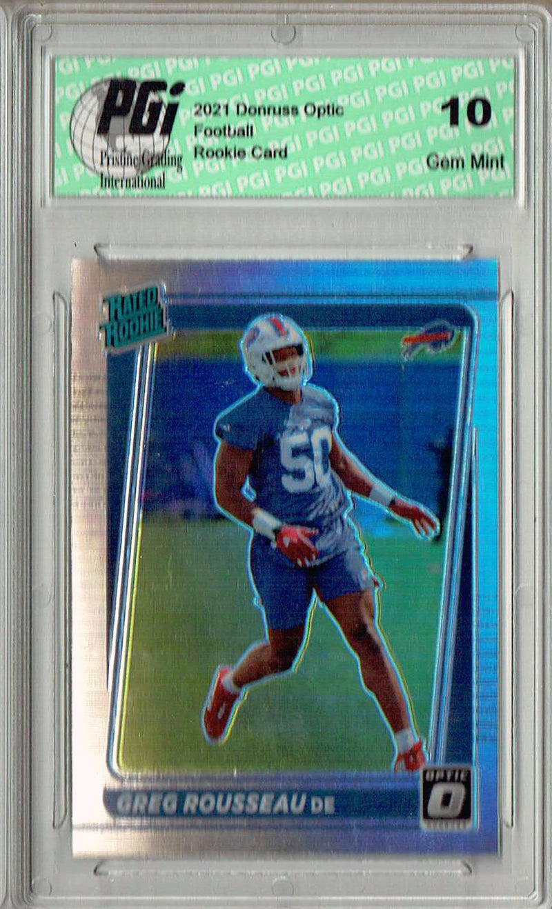 Greg Rousseau 2021 Donruss #P-344 Optic Preview Holo Rookie Card PGI 10