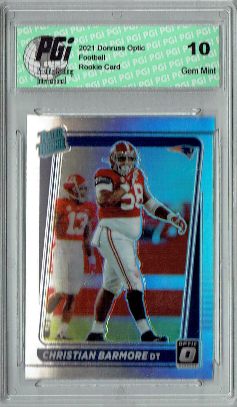 Christian Barmore 2021 Donruss #P-349 Optic Preview Holo Rookie Card PGI 10