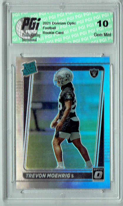 Trevon Moehrig 2021 Donruss #P-350 Optic Preview Holo Rookie Card PGI 10