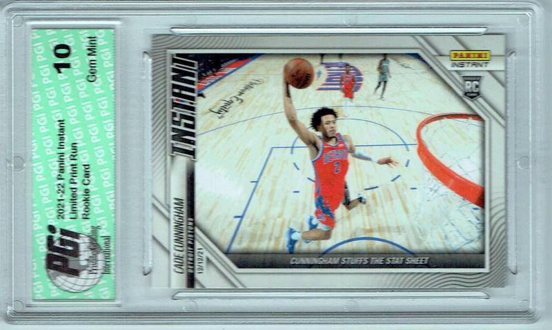 Cade Cunningham 2021 Panini Instant #58 Print Run: 1 of 598 Rookie Card PGI 10