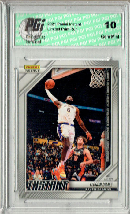 Lebron James 2021 Panini Instant #60 Tiny Print Run: 1 of 390 Trading Card PGI 10