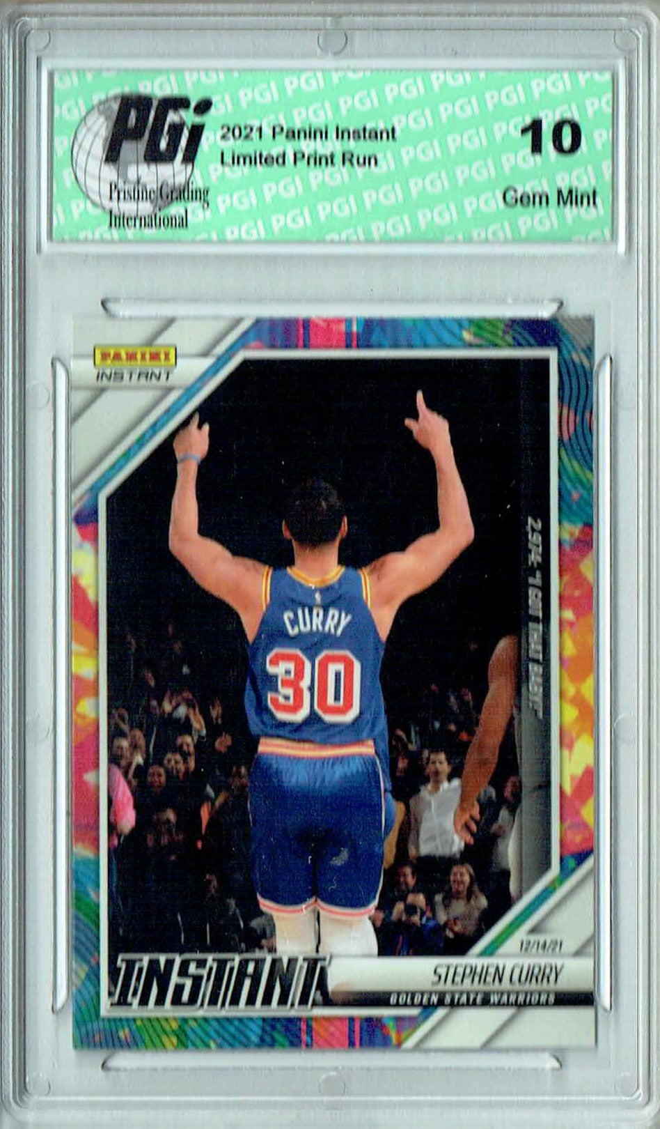 Stephen Curry 2021 Panini Instant #62 Versicolor #5/5 3pt Champ SSP Card  PGI 10