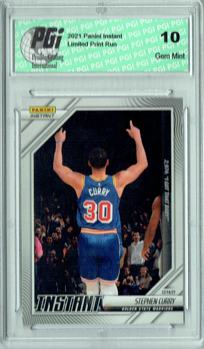 Stephen Curry 2021 Panini Instant #62 I Got This, Baby! All Time 3pt Card PGI 10