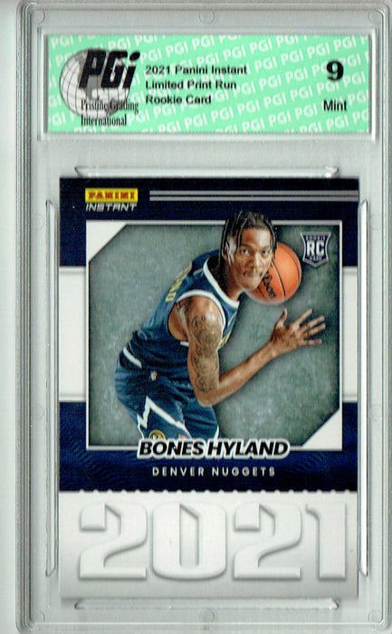 PGI 9 Bones Hyland 2021 Panini Instant #YO-25 Year One 1/387 Made Rookie Card