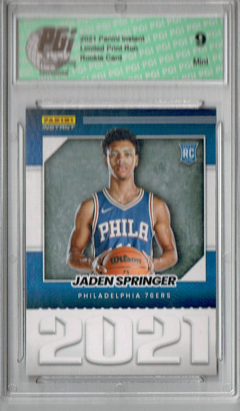 PGI 9 Jaden Springer 2021 Panini Instant #YO-27 Year One 1/387 Made Rookie Card