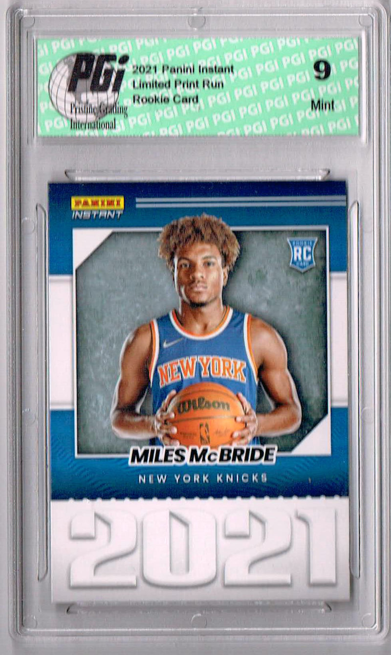 PGI 9 Miles McBride 2021 Panini Instant #YO-30 Year One 1/387 Made Rookie Card