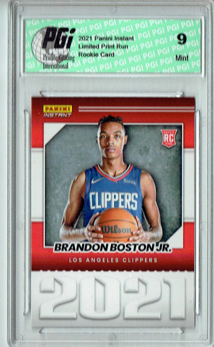 PGI 9 Brandon Boston Jr. 2021 Panini Instant #YO-35 Year One 1/387 Rookie Card