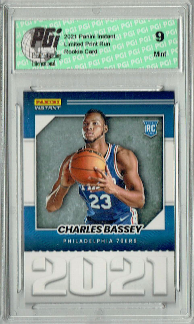 PGI 9 Charles Bassey 2021 Panini Instant #YO-38 Year One 1/387 Made Rookie Card