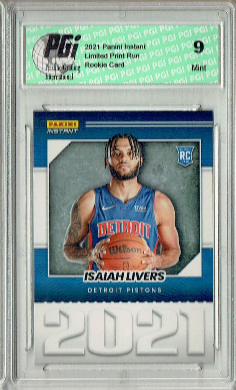PGI 9 Isaiah Livers 2021 Panini Instant #YO-33 Year One 1/387 Made Rookie Card