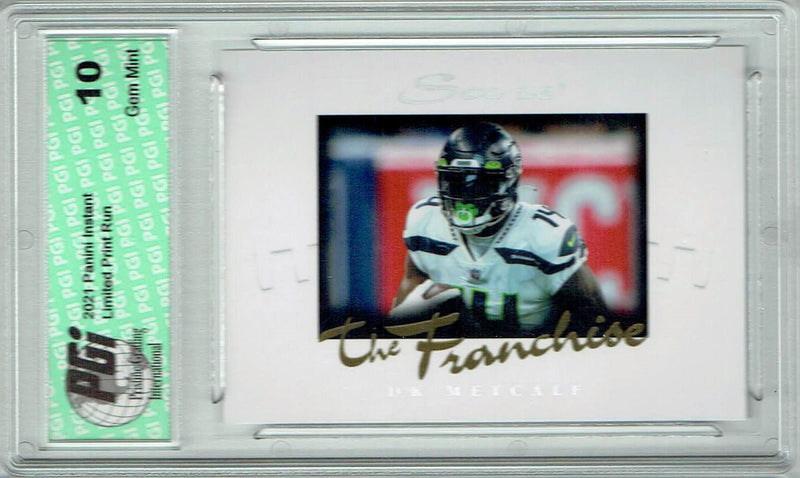 DK Metcalf 2021 Score #F29 The Franchise 1/1966 Made Trading Card PGI 10