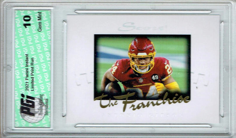 Antonio Gibson 2021 Score #F32 The Franchise 1/1966 Made Trading Card PGI 10