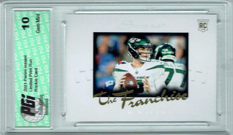 Zach Wilson 2021 Score #F24 The Franchise 1/1966 Made Rookie Card PGI 10