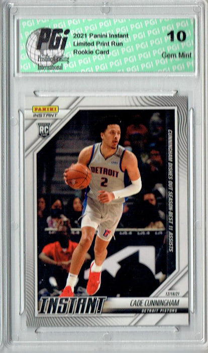 Cade Cunningham 2021 Panini Instant #65 Only 381 Ever Made! Rookie Card PGI 10
