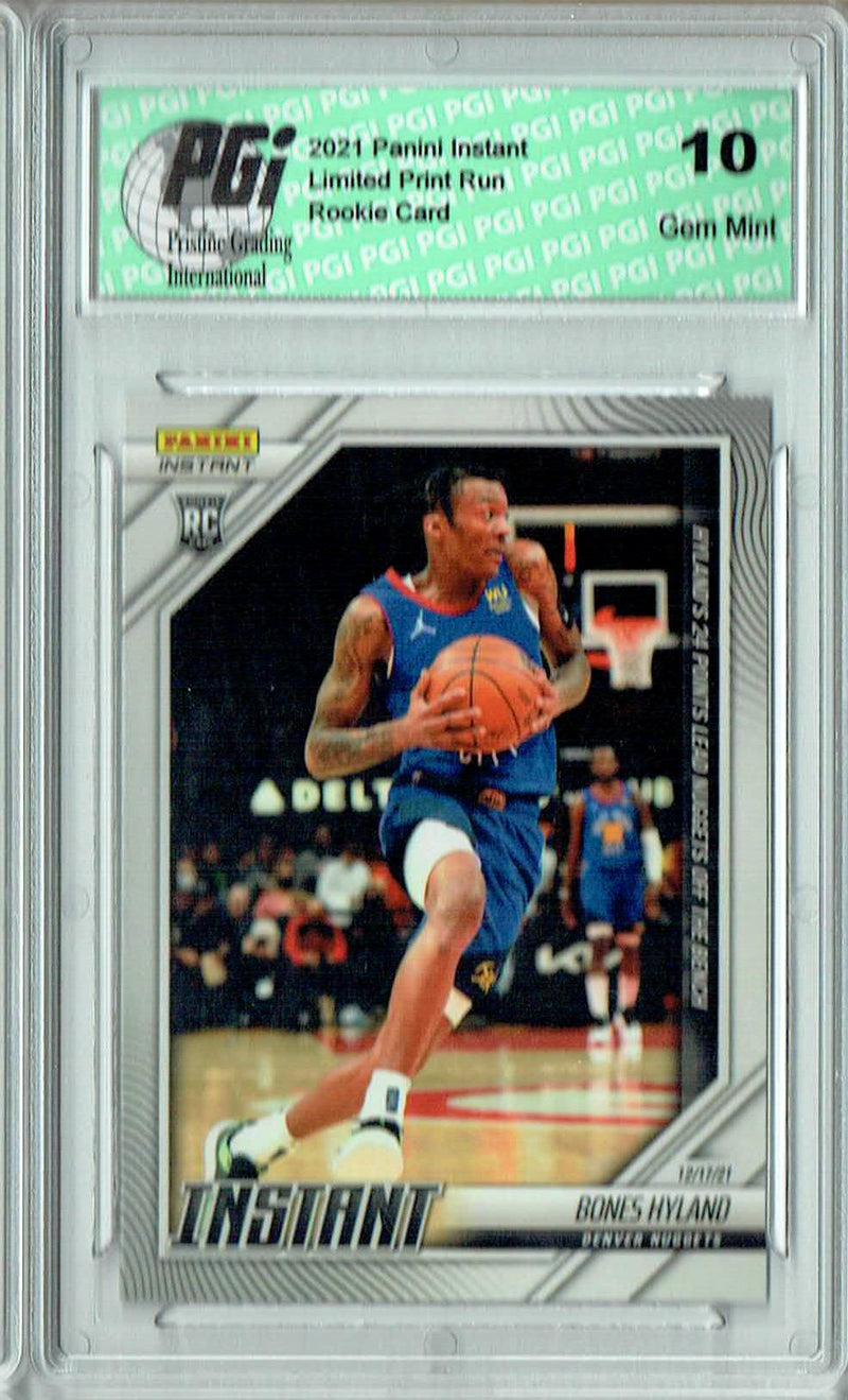 Bones Hyland 2021 Panini Instant #64 Low Print Run: 1 of 211 Rookie Card PGI 10