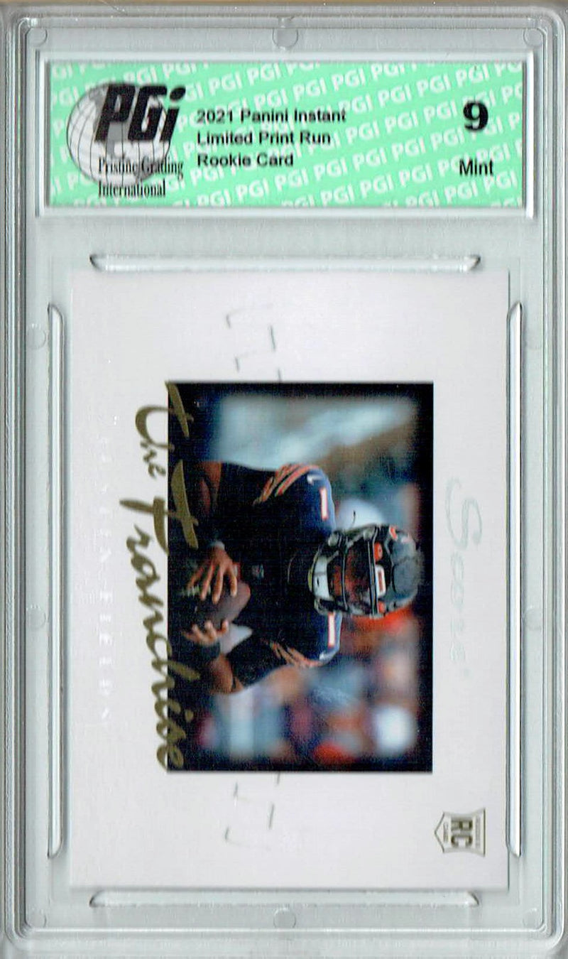 PGI 9 Justin Fields 2021 Score #F6 The Franchise 1/1966 Made Rookie Card