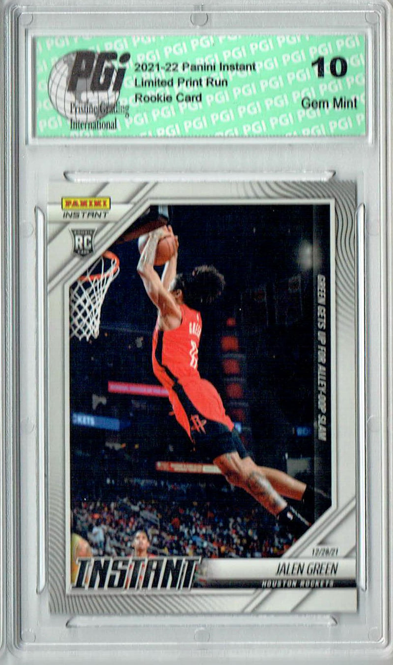 Jalen Green 2021 Panini Instant #76 Tiny Print Run: 1 of 575 Rookie Card PGI 10