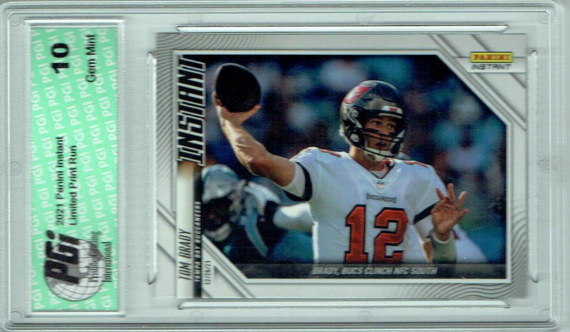 Tom Brady 2021 Panini Instant #151 Tiny Print Run: 1 of 529 Trading Card PGI 10